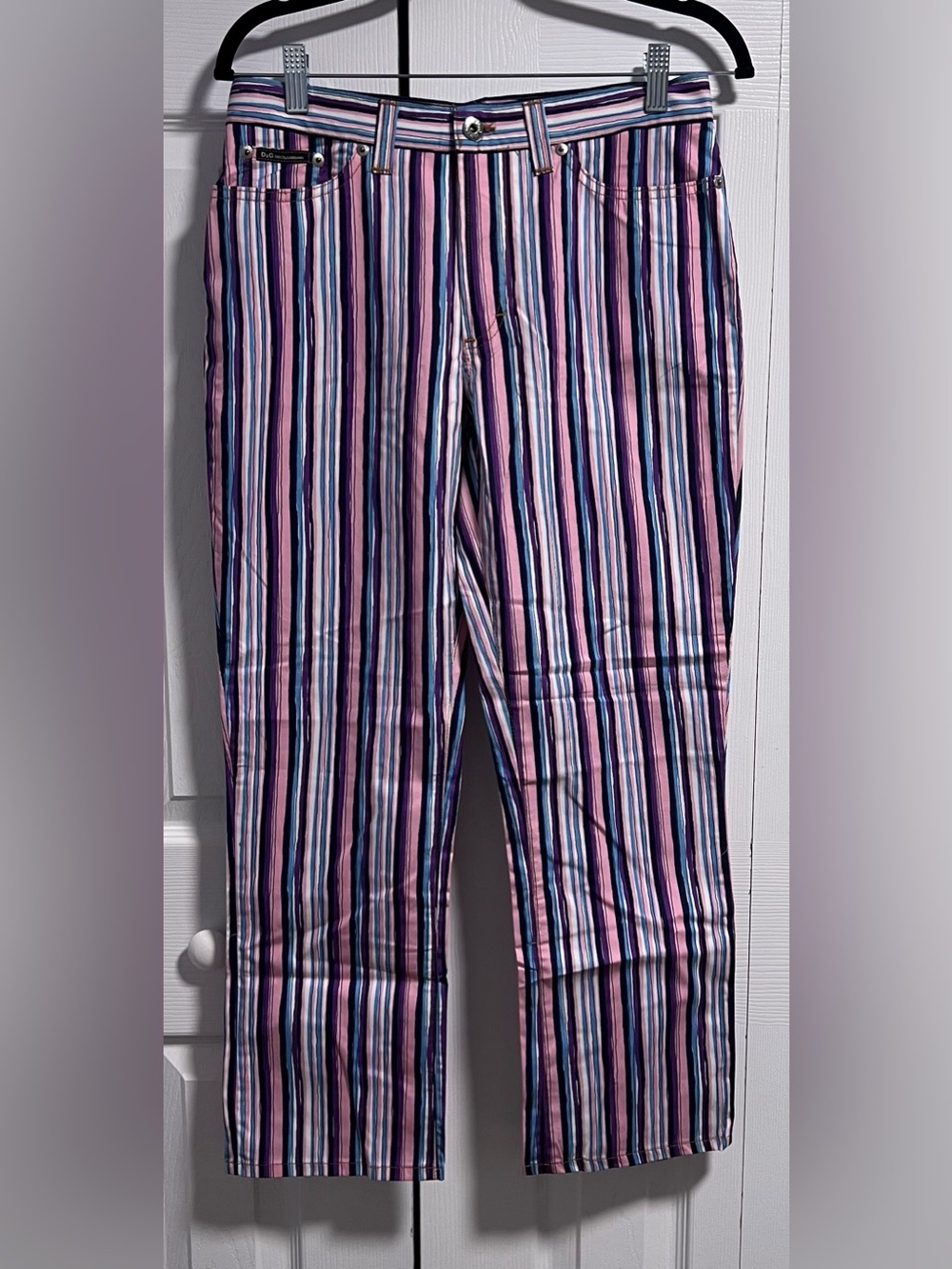 Vintage D&G Dolce & Gabbana "Carnaby" Multi-Color Striped Pants